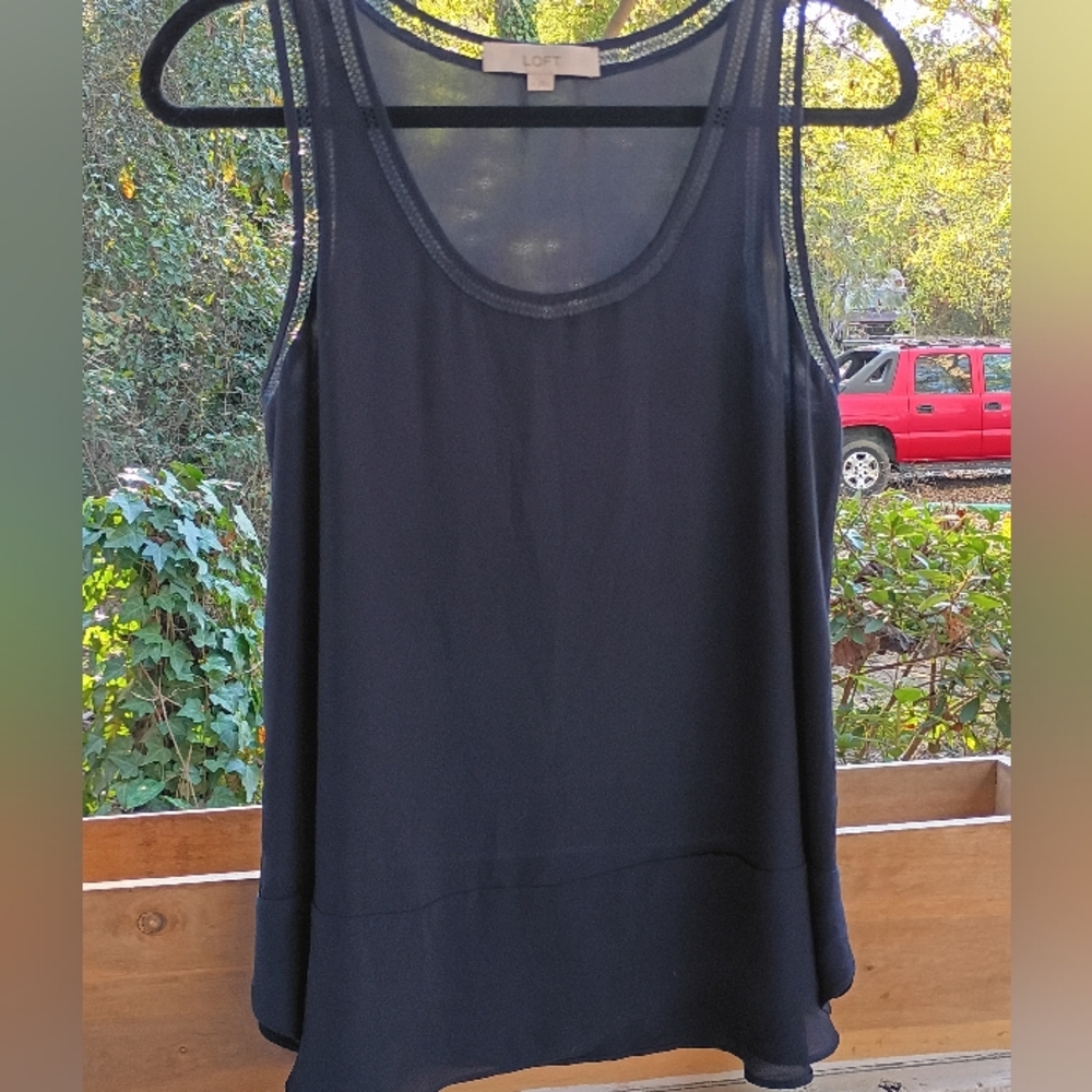 LOFT Navy Blue Blouse/Tank Top